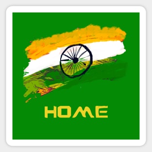 Indian Flag home Sticker